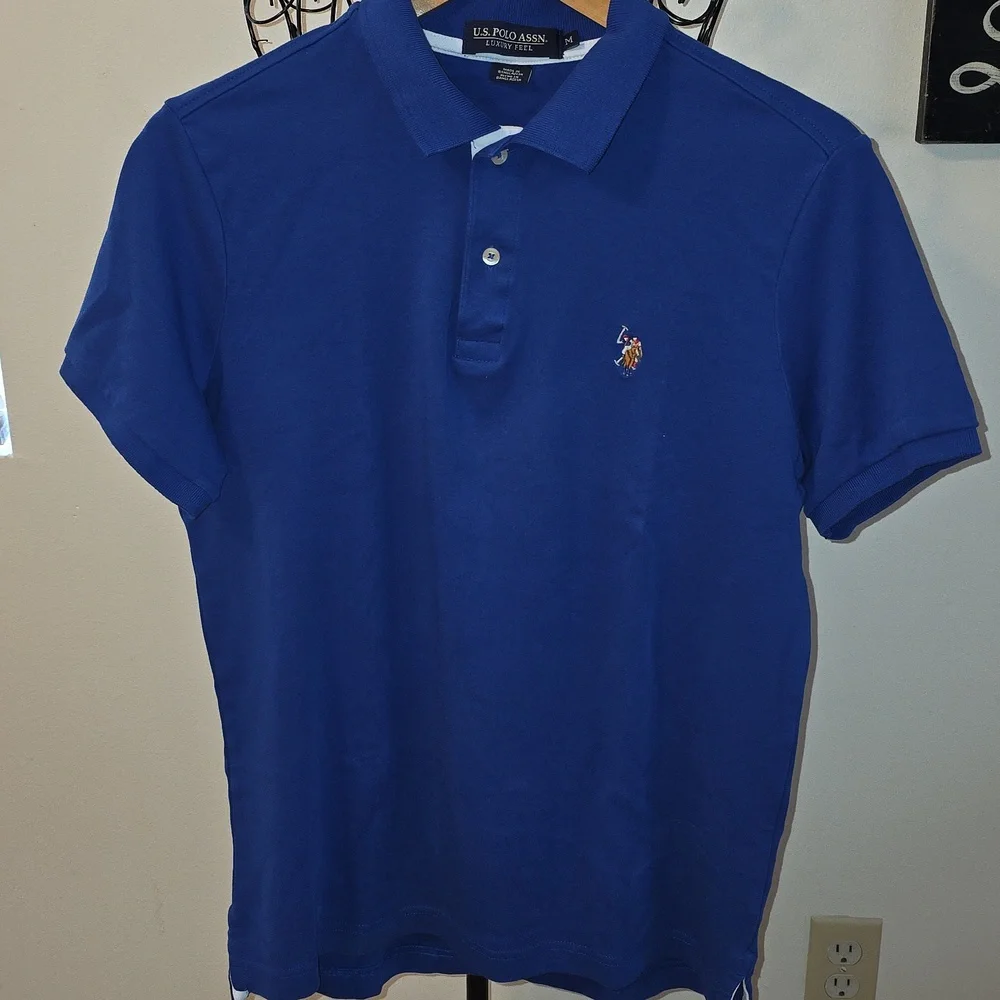 U.S. Polo Assn. Men's Royal Blue Polo Shirt Size Medium (David # 10)